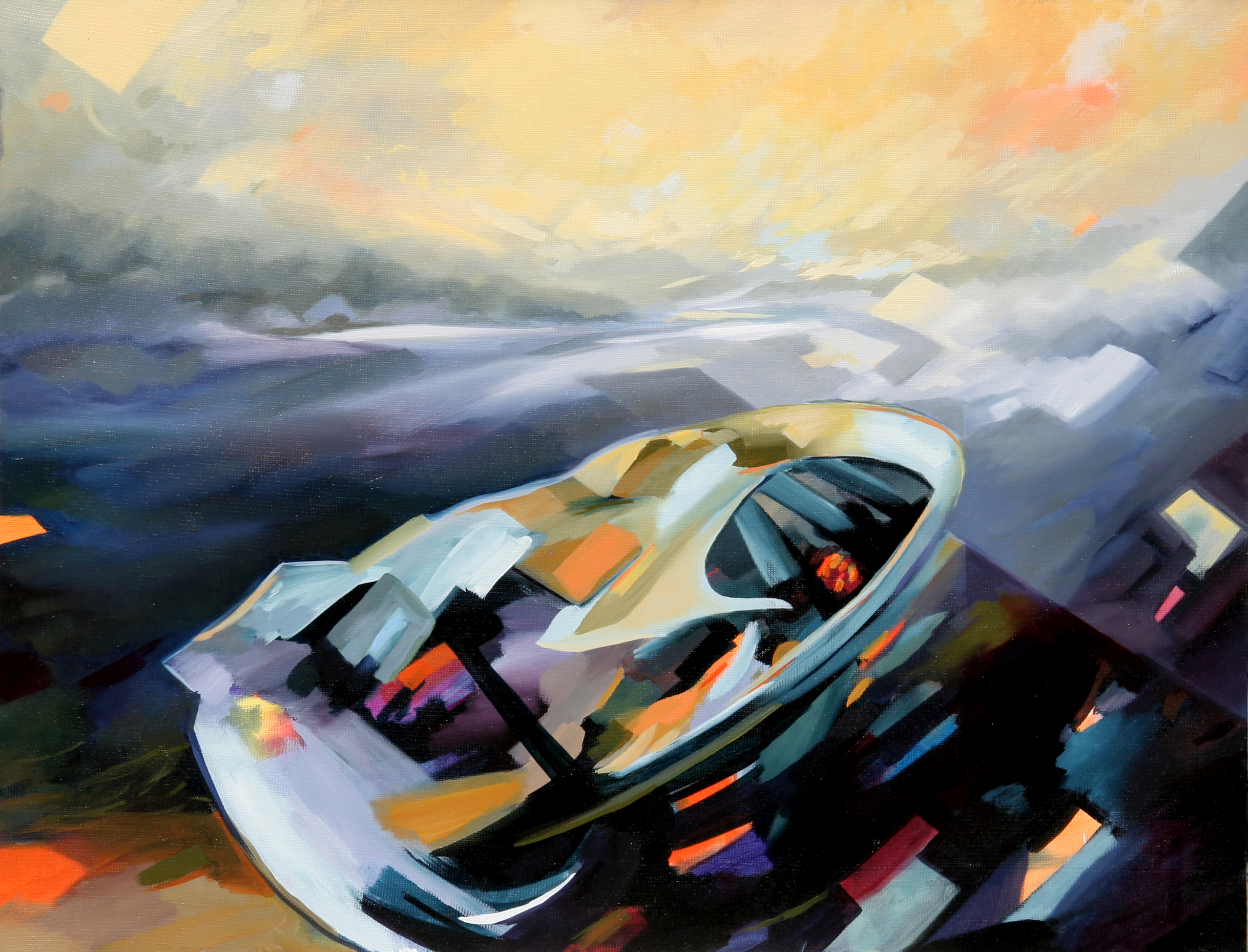 Tuval Üzerine Akrilik Ceviz Kabuğu 110x130cm 2006